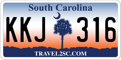 SC license plate KKJ316