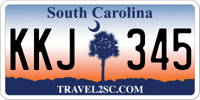 SC license plate KKJ345
