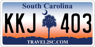 SC license plate KKJ403