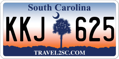 SC license plate KKJ625