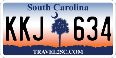 SC license plate KKJ634