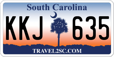 SC license plate KKJ635