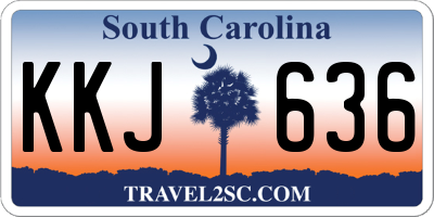 SC license plate KKJ636