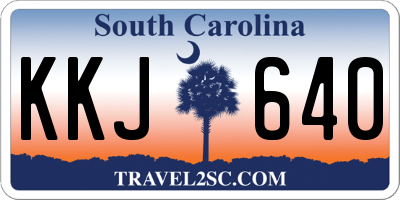 SC license plate KKJ640