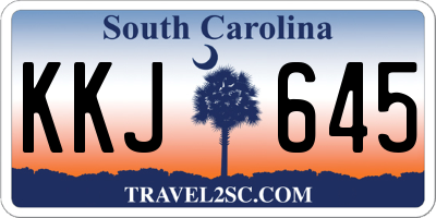 SC license plate KKJ645