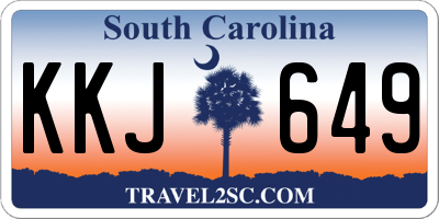 SC license plate KKJ649
