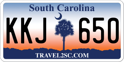 SC license plate KKJ650