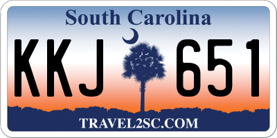 SC license plate KKJ651