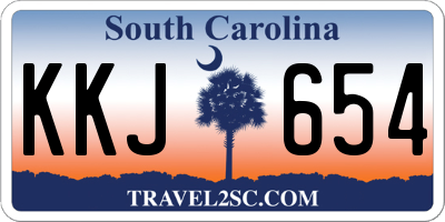 SC license plate KKJ654