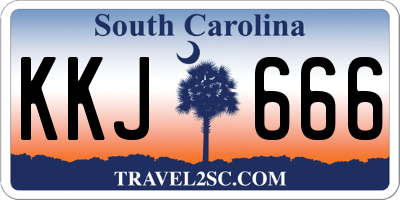 SC license plate KKJ666