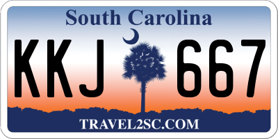 SC license plate KKJ667