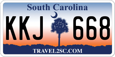 SC license plate KKJ668