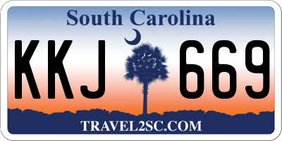 SC license plate KKJ669