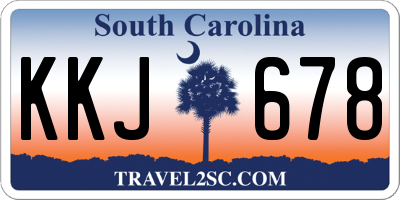 SC license plate KKJ678