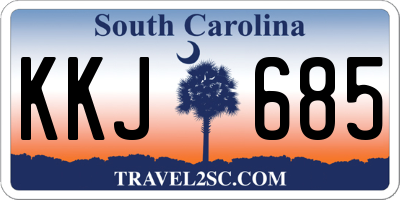SC license plate KKJ685