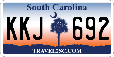 SC license plate KKJ692
