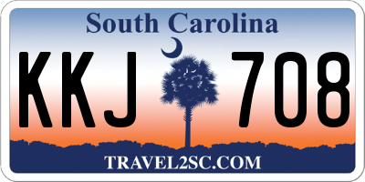SC license plate KKJ708