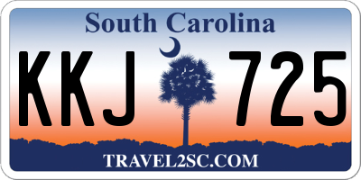 SC license plate KKJ725