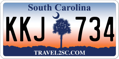 SC license plate KKJ734