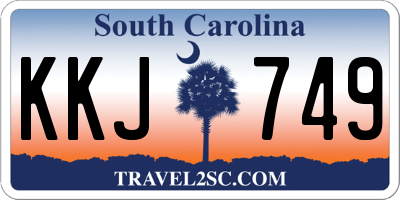 SC license plate KKJ749
