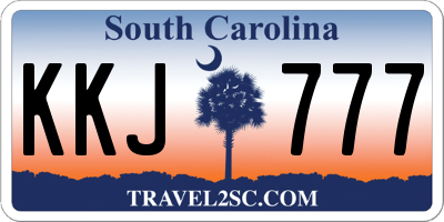 SC license plate KKJ777