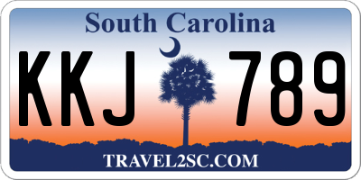 SC license plate KKJ789