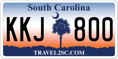 SC license plate KKJ800