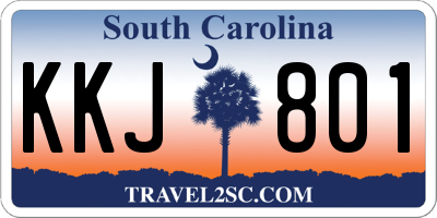 SC license plate KKJ801
