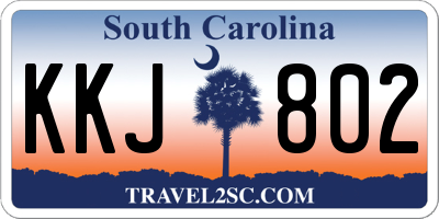 SC license plate KKJ802
