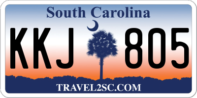 SC license plate KKJ805