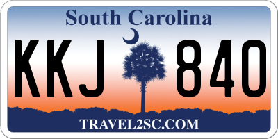 SC license plate KKJ840