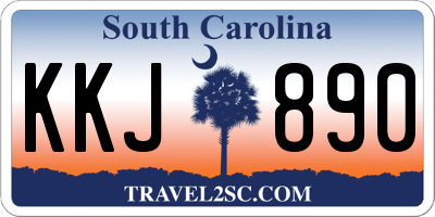 SC license plate KKJ890