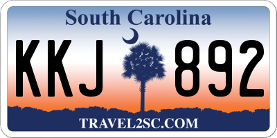 SC license plate KKJ892