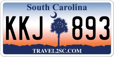 SC license plate KKJ893