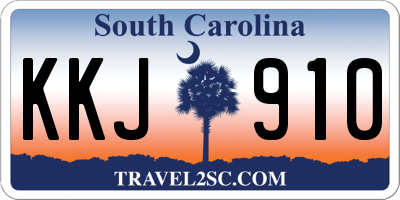 SC license plate KKJ910