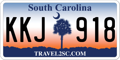 SC license plate KKJ918