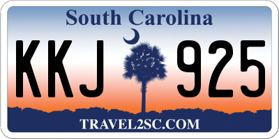 SC license plate KKJ925