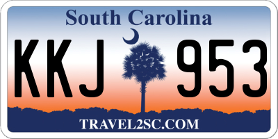 SC license plate KKJ953