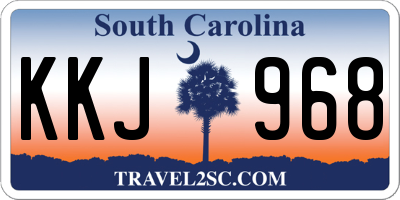 SC license plate KKJ968