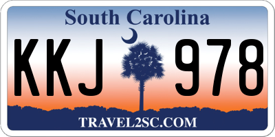 SC license plate KKJ978