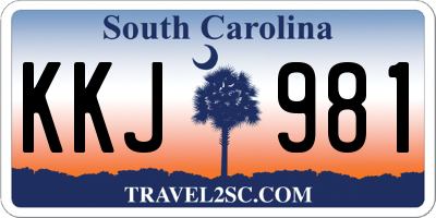 SC license plate KKJ981