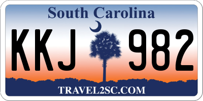 SC license plate KKJ982