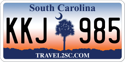 SC license plate KKJ985