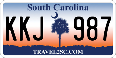 SC license plate KKJ987