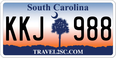 SC license plate KKJ988