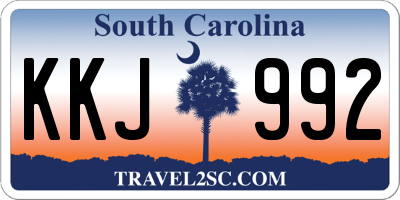 SC license plate KKJ992