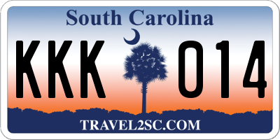 SC license plate KKK014
