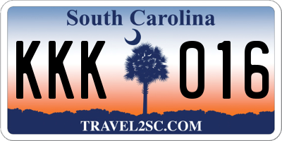 SC license plate KKK016