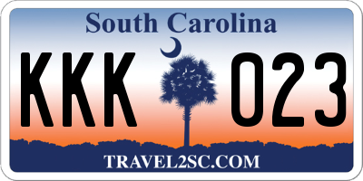 SC license plate KKK023
