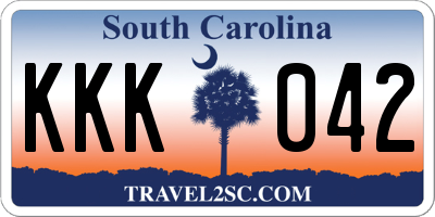 SC license plate KKK042